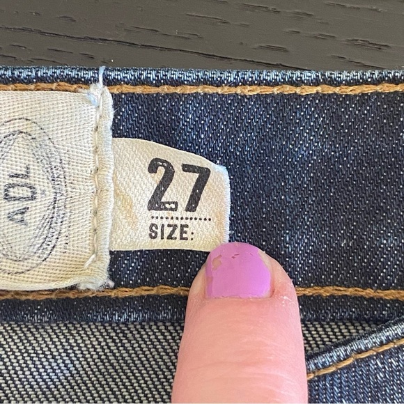 Free People Artisan De Luxe Womens Low Rise Jeans Sz 27 Embroidered Patch Denim - Picture 6 of 10